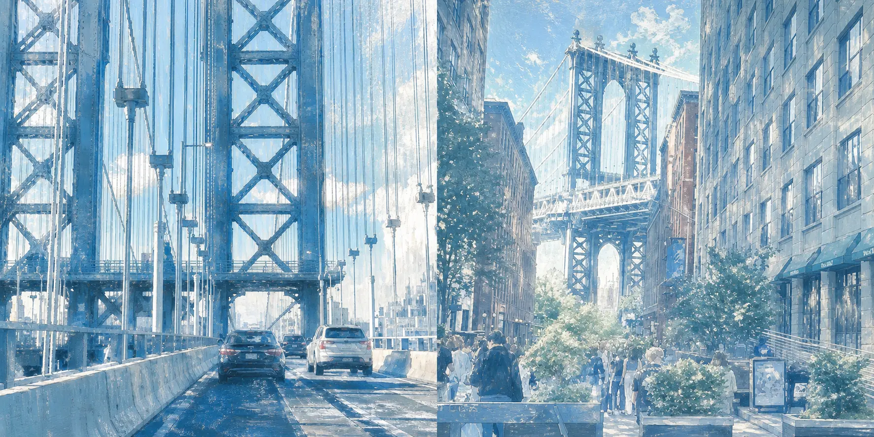 A sequence of illustrated moments from A Coffee In Brooklyn